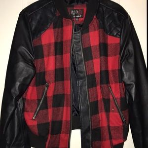 Red leather jacket